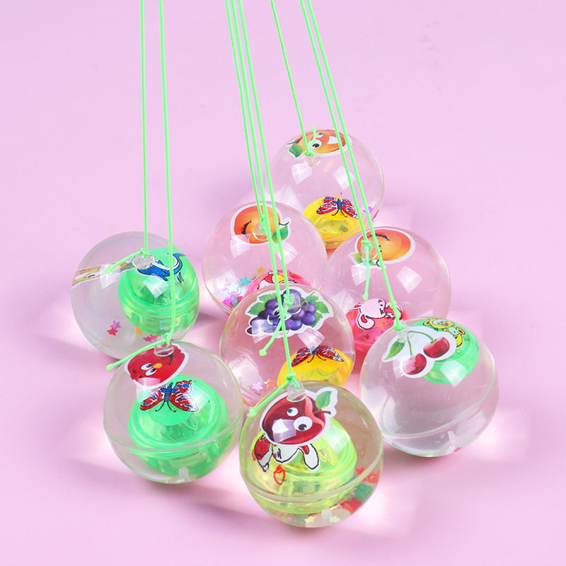 闪光水晶球发光弹力球小孩跳跳球闪光儿童玩具地摊货源批发