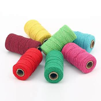 Wholesale from the Source Manufacturer: 2mm Colored Crochet Bag Handmade DIY Colorful Tag Cotton Thread Cotton Rope Binding Rope