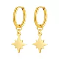 Gold star earrings ms-693