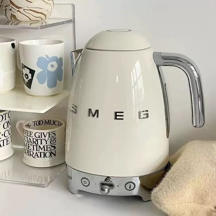 Точечный итальянский ретро-электрический чайник SMEG европейского стандарта для заваривания чая с 7 скоростями нагрева, бытовые подарки Изображение 1
