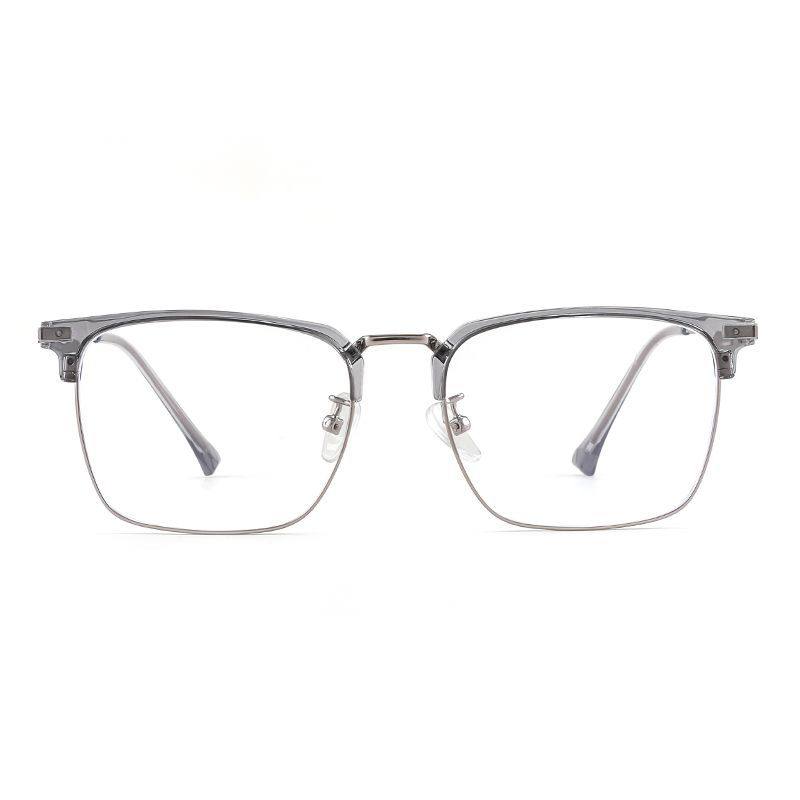 High Quality Coconut Gray Eyebrow Frame Men's Ke001 Metal Half-Frame Myopia Glasses Wholesale Danshine Learning Frame