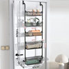 Door Food Storage Room Metal Storage Box Adjustable Cabinet Door Storage Rack Bathroom Door Storage Rack