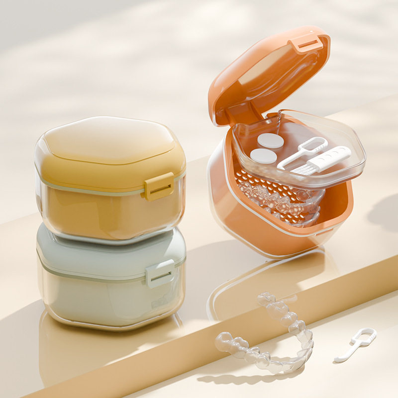 Invisible Braces Storage Box Denture Portable with Portable Invisible Beauty Children's Teeth Appliance Holder Box