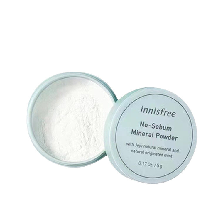 Innisfree Green Tea Mineral Long-Lasting Concealer Setting Loose Powder Mint Oil Control Waterproof and Sweatproof Concealer Powder 5g for Hair Delivery