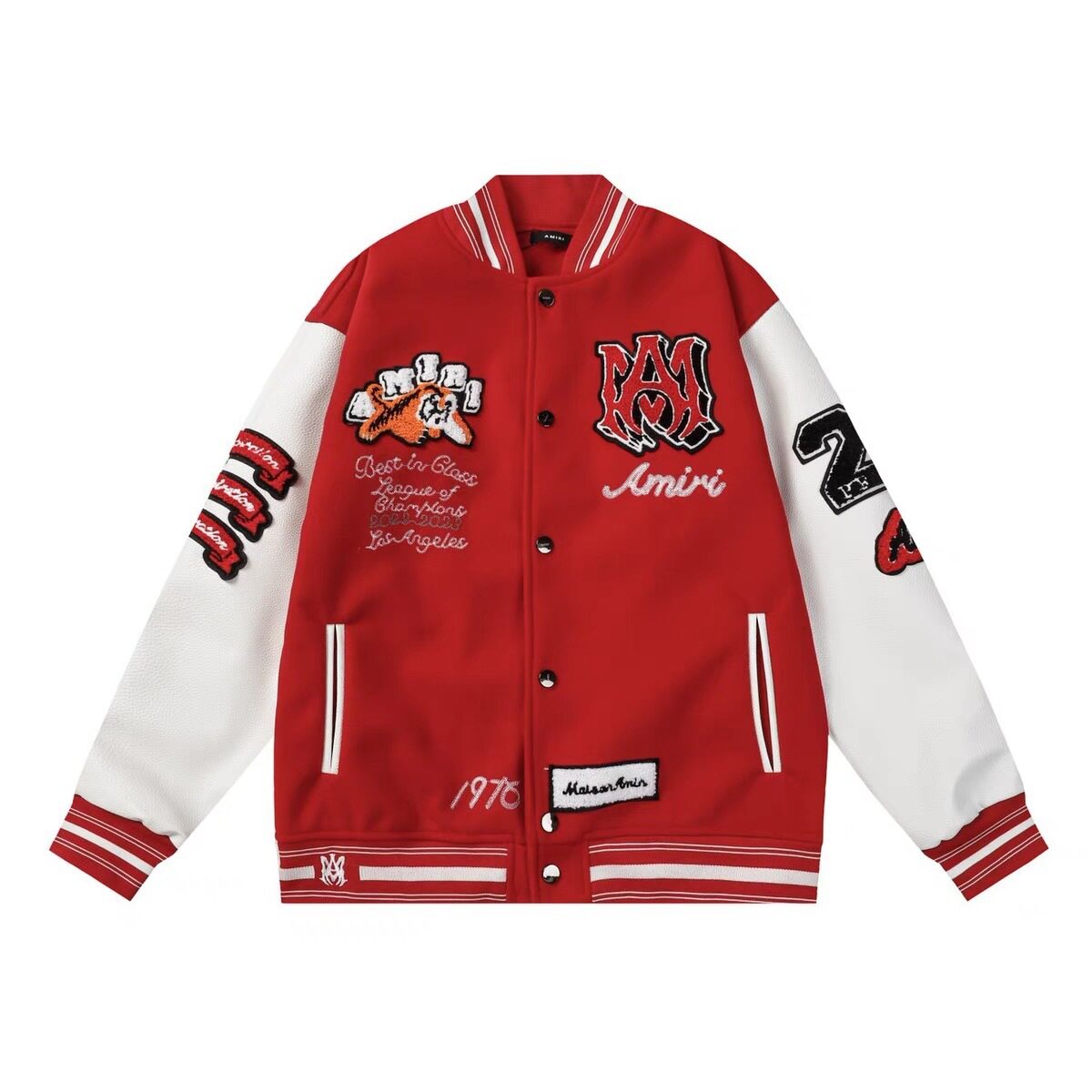 The Amazon hot-flowing fusion jacket embroidered bone-marked pilot's leisure jacket, male and female baseball.