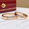 New Fanjia Signature Ring Plated with 18K Gold High Version Classic Letter Ring Unisex Couple Ring