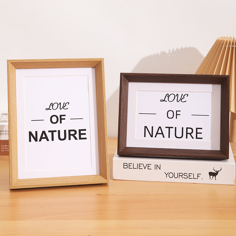 Photo frame 6 inch photo frame wholesale wooden calligraphy table 7810 inch A4 jigsaw puzzle oil picture frame mounted self-mounted photo wall