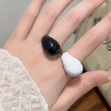 Нишевый дизайн, эмалевая глазурь в форме капли, открывающее кольцо bv в форме капли, женское европейское и американское индивидуальное кольцо высокого класса ins fashion