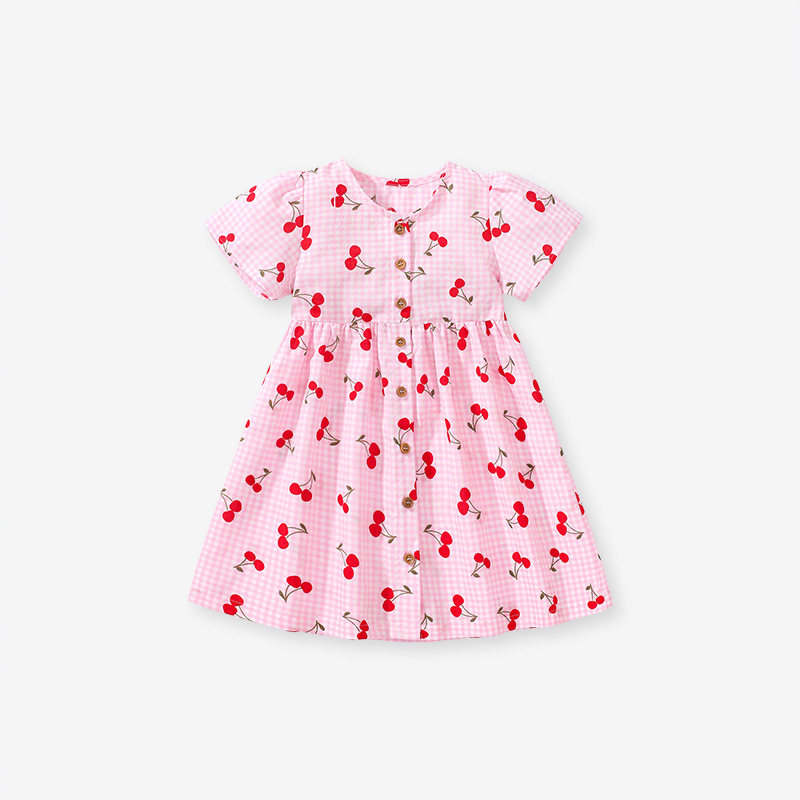 Girls' Dress, Summer Cotton Kids' Princess Dress, Cute Baby Girls' Casual Skirt