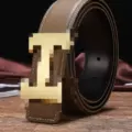 H brown with gold buckle