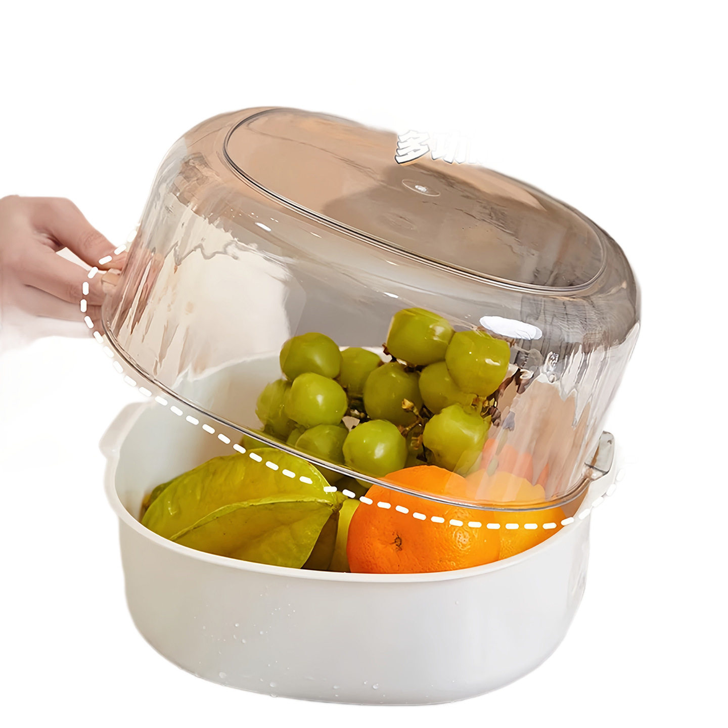 Double-Layer Draining Basket for Kitchen Sink, Living Room Fruit Tray Basket, Vegetable Washing Basin, Coffee Table Storage