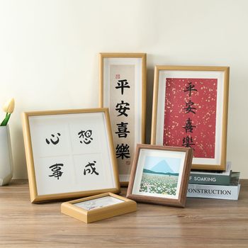 Simple wooden hollow three-dimensional 6-inch photo frame 7-inch 8-inch 10-inch high-level calligraphy frame