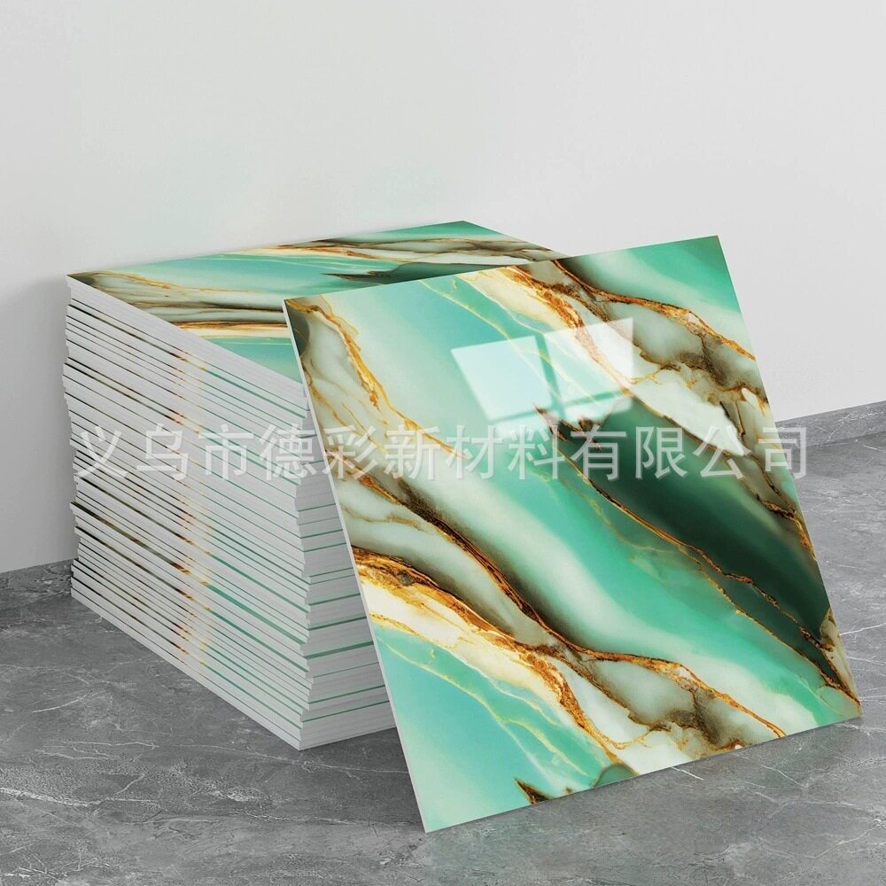 自粘防水仿瓷砖墙贴铝塑板翻新装饰遮丑大理石厨房墙面贴纸卫生间