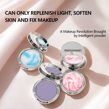 Cross-border explosions blue sky cloud control oil powder cake blue powder cake fixed makeup matte powder cake frozen delicate lasting three-dimensional makeup