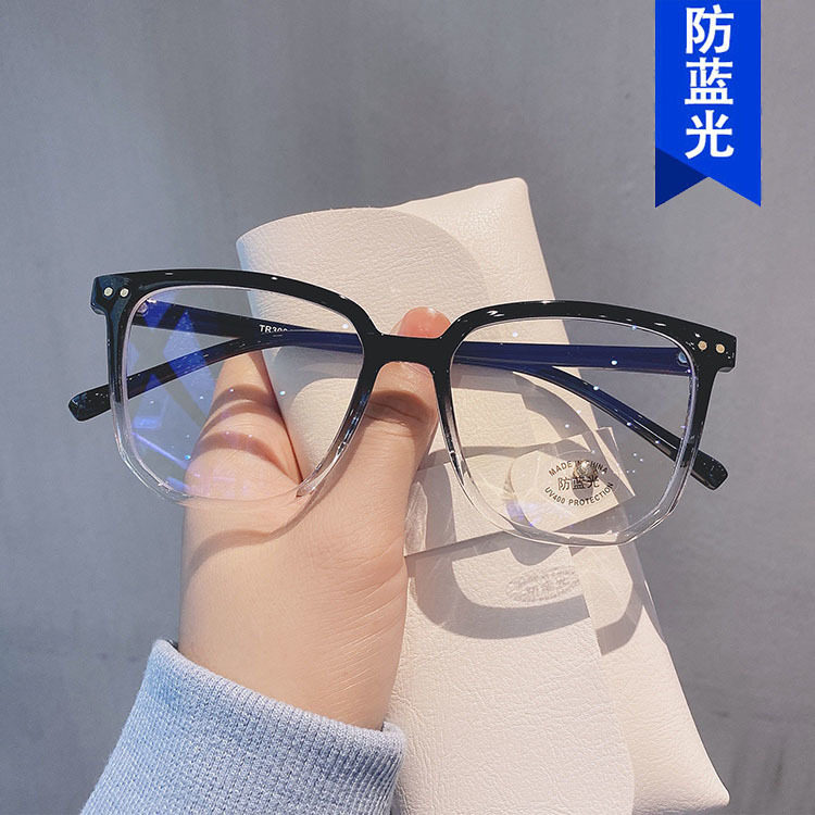Rice Nail Transparent Glasses Frame Women's Plain-looking Myopia Glasses Anti-blue Light 2022 New Style Flat Glasses Small Glasses Frame