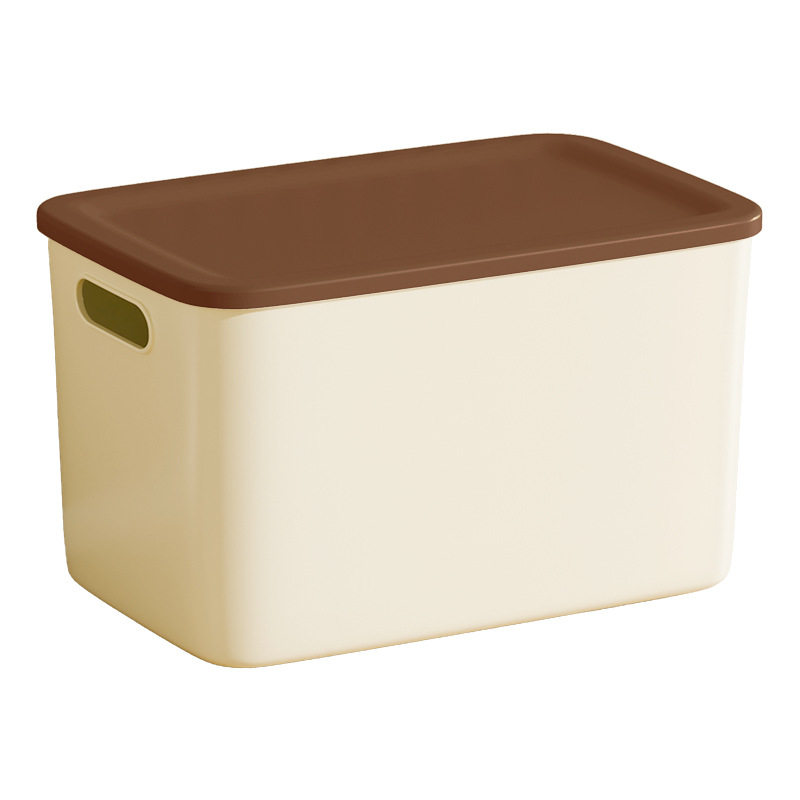 Cream Air Storage Box Desktop with Lid Storage Box Sundries Organiser Wardrobe Clothes Storage Box Toy Storage Box