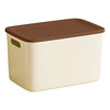 Cream Air Storage Box Desktop with Lid Storage Box Sundries Organiser Wardrobe Clothes Storage Box Toy Storage Box