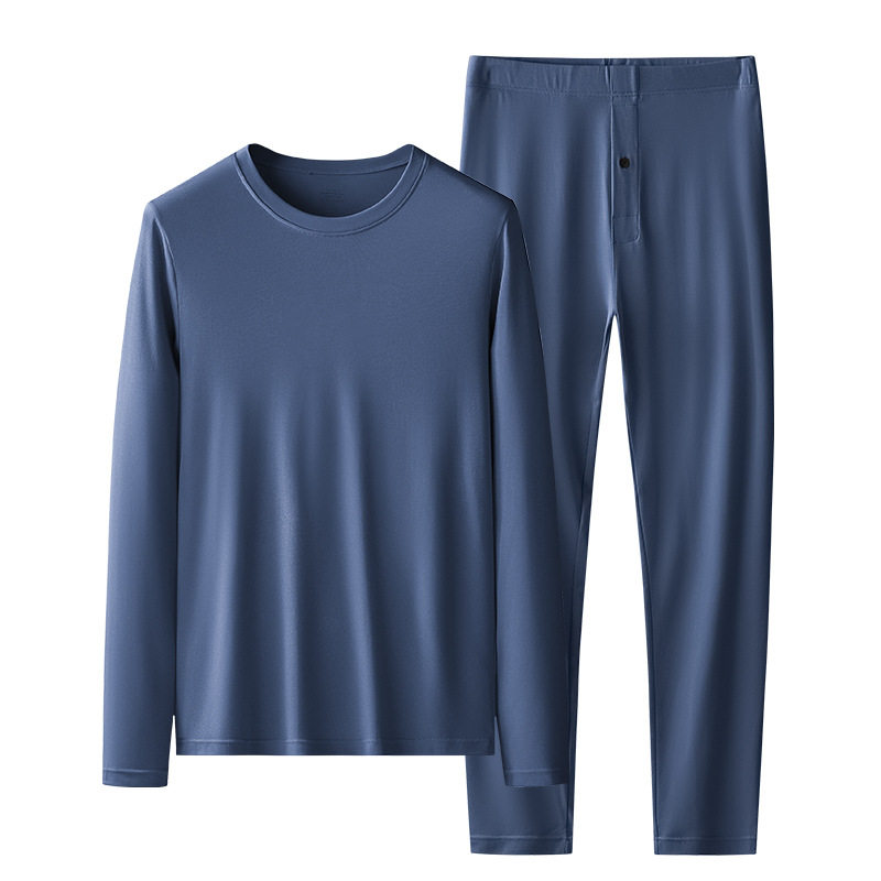 60 double-sided modal autumn and winter men's thermal underwear thin bottoming suit warm clothing autumn pants wholesale