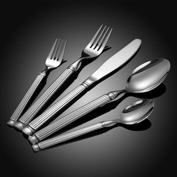 Roman Column Knife, Fork and Spoon suit Restaurant Hotel Steak Knife Creative Cross-border European Retro Stainless Steel Western Tableware