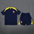 2526 royal blue atletico madrid short-sleeved suit