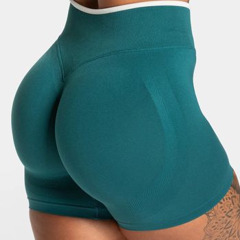 Cross-Border Seamless Color-Block Yoga Shorts, Slimming Peach Lift Sports Shorts, Outdoor Running Fitness Pants