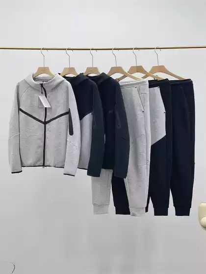 Cross-Border 25 Spring and Autumn New Men's Windrunner Series Hooded Knit Suit Jacket 950 Pants 960