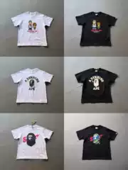 Central Cee Same Style American Street Style Syna World Collaboration Hip-Hop Ape Head Print Short-Sleeve T-Shirt Trendy