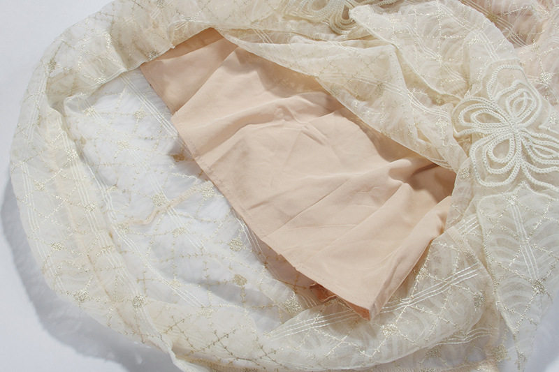 Đầm maxi nữ thắt eo tay cánh bướm thêu ren mềm mại — Trường An chi tiết 13
