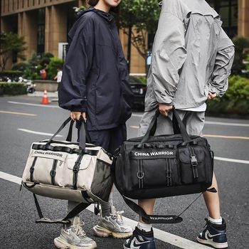 Amazon's New Travel Bag Men's Large-Capacity Fitness Bag Men's Travel Luggage Storage Business Trip Portable Lightweight Double