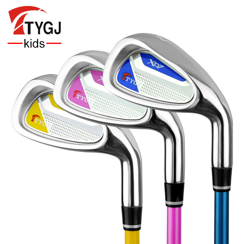 Ttygj ไม้กอล์ฟสำหรับเด็ก ไม้เหล็กหมายเลข 7 คาร์บอน สำหรับผู้เริ่มต้น ใช้ฝึกซ้อมสำหรับเด็กชายและเด็กหญิง