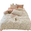 Beautiful Pink Spring and Summer Soft Washable Cotton Bed Four-piece Set College Students' Dormitory Bed Sheet Quilt Cover Three-piece Set