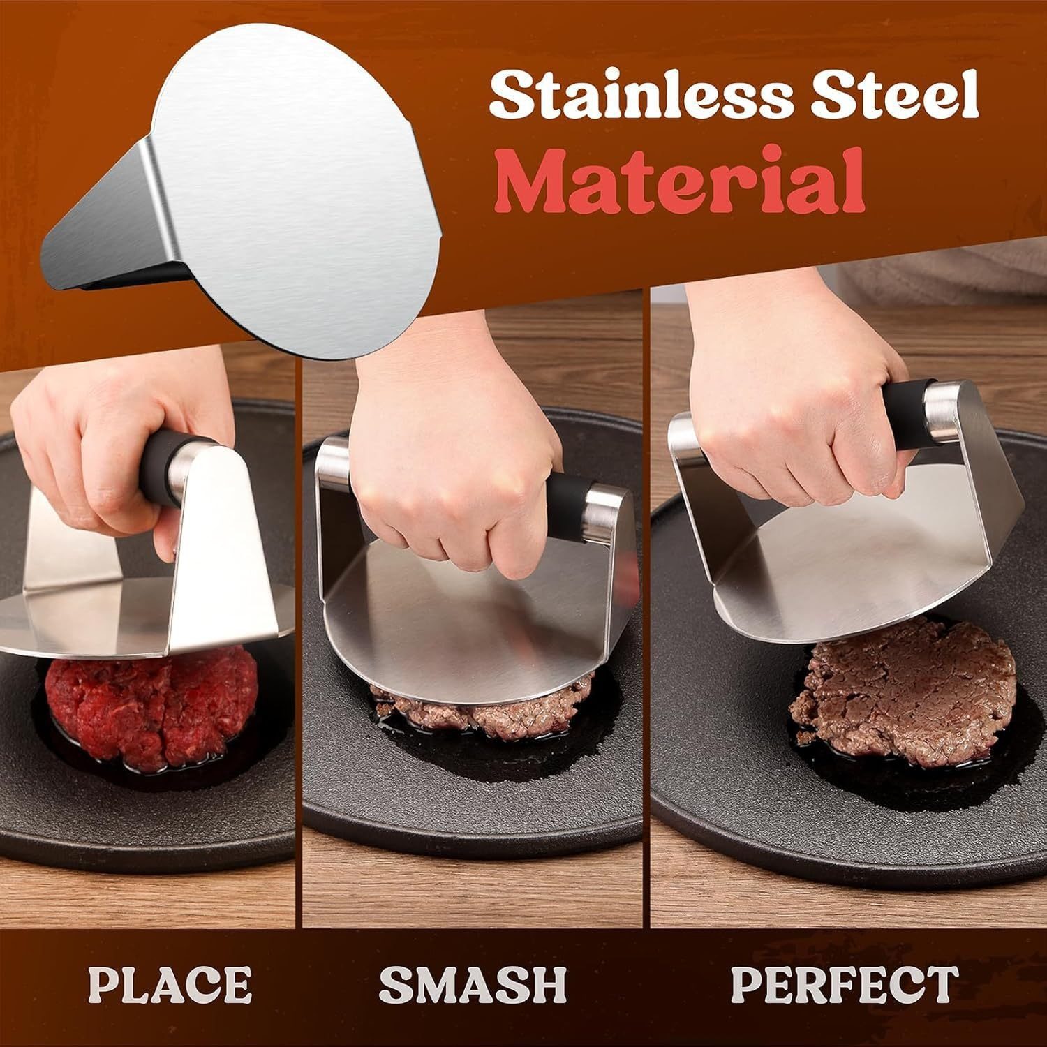 Cross-Border Ready-Made Barbecue Outdoor Camping Tool Set Outdoor Cooking Barbecue Home Hamburger Press Meat Patty Press