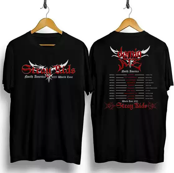 2025 New Stray Kids Dominate Concert Tour Short-Sleeved Versatile T-Shirt Factory Direct Sale