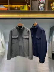 [Lp Edition] Executive Workwear Style! Wool Blend Hidden Hooded Stand Collar Business Casual Jacket for Men
