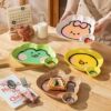 Brown Bear with Handle Bowl Ceramic Baked Cheese Baked Rice Baked Bowl High Beauty Value Cute instant noodle bowl Fruit Salad Bowl