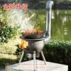 Firewood Stove Household Mobile Integrated Thickened Firewood Stove Outdoor Stove Convenient Floor Cooker