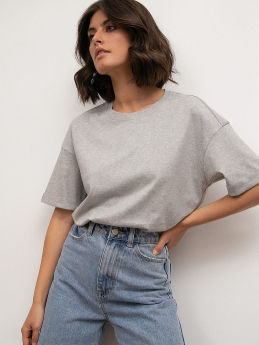Womens 100 Cotton Solid Color T Shirt Round Neck Short Sleeve Versatile Style Spring Summer Collection Wholesale
