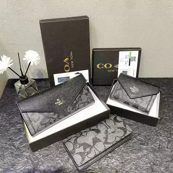 Ladies' long wallet with multiple card slots, wallet with cash card holder, zero wallet, fashionable and versatile handbag, gift box, foreign trade