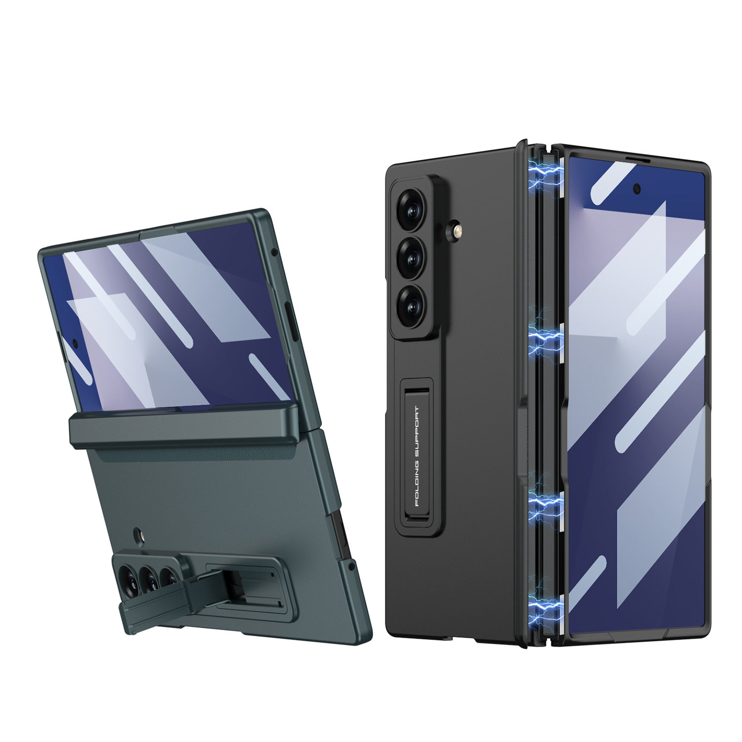 Gkk Mobile Phone Case for Samsung Zfold7 Lightweight Drop-resistant Magnetic Suction Folding Bracket Case Film All-inclusive Precision Hole