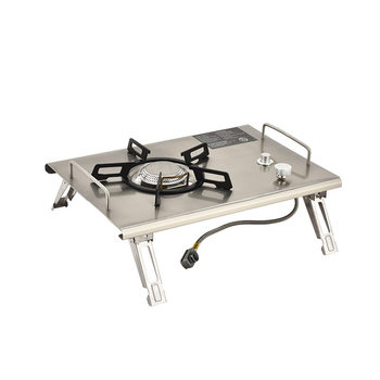 IGT Outdoor Card Stove Card Folding Picnic Fire Table Desktop Firewood Picnic Stainless Steel Barbecue Oven