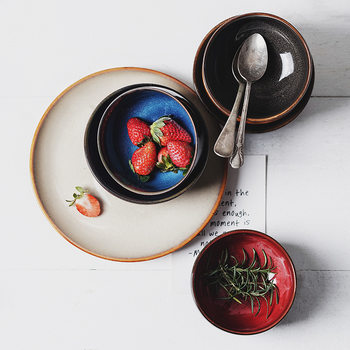 Ceramic Porridge Bowl Creative Bowl Dessert Bowl Small Bowl Breakfast Bowl Fruit Bowl Rice Bowl Household Dining Bowl