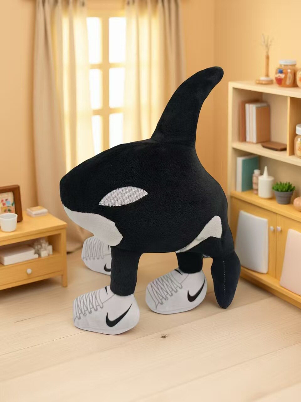 跨境新品tung tung tung sahur 鲨鱼山海经恶搞毛绒玩具娃娃公仔