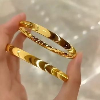 Xiaohongshu Recommends Authentic Cnc Flash Cat's Eye Open Bracelet Sand Gold Fashion Cat's Eye Solid Bracelet Popular