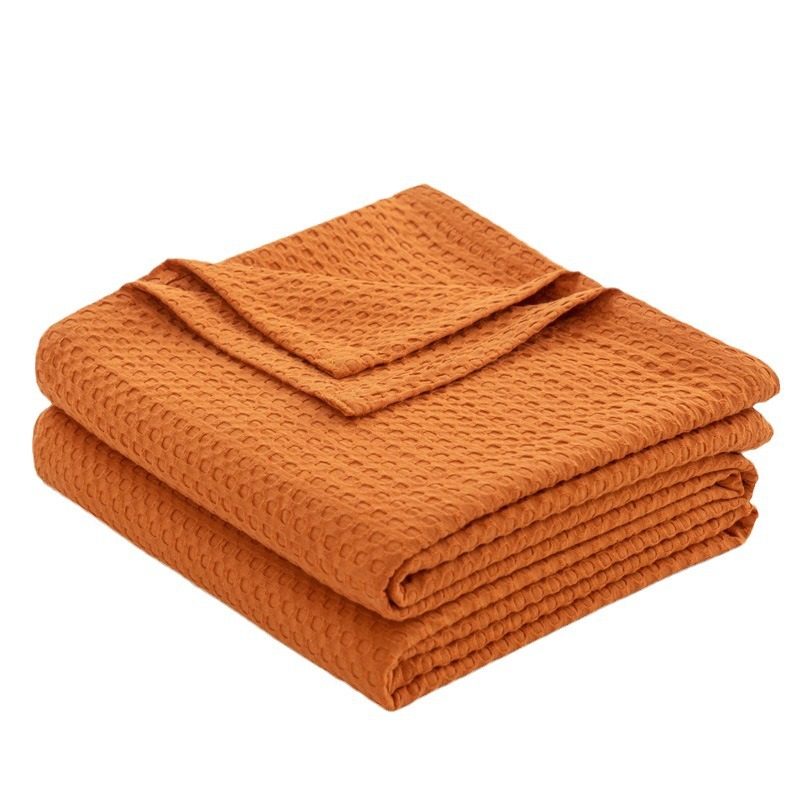 Class A 100 cotton waffle towel quilt four seasons lunch break air conditioning blanket single and double gift blanket wholesale group purchase
