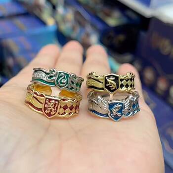 Trendy and Unique Harry Potter-Themed College Ring with Adjustable Design, Niche Fashion High-End Index Finger Ring