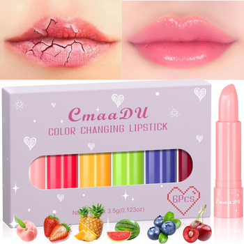 Cmaadu 6-Pack Fruit-Flavored Color-Changing Lipstick. Please Check! Link Disclaimer - Exclusively for Foreign Trade