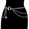 European and American Fashion Jewelry Moon Multi-Layer Metal Versatile Chain Waist Chain Fashion Belt Hip-Hop Punk Sun Crescent
