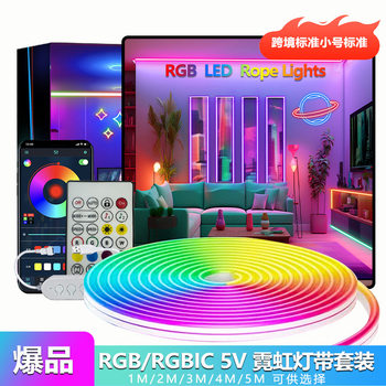 New Product USB Neon Light Rgb Silicone Led Magic Light with Bluetooth Music DIY Atmosphere Light Strip Spot Wholesale