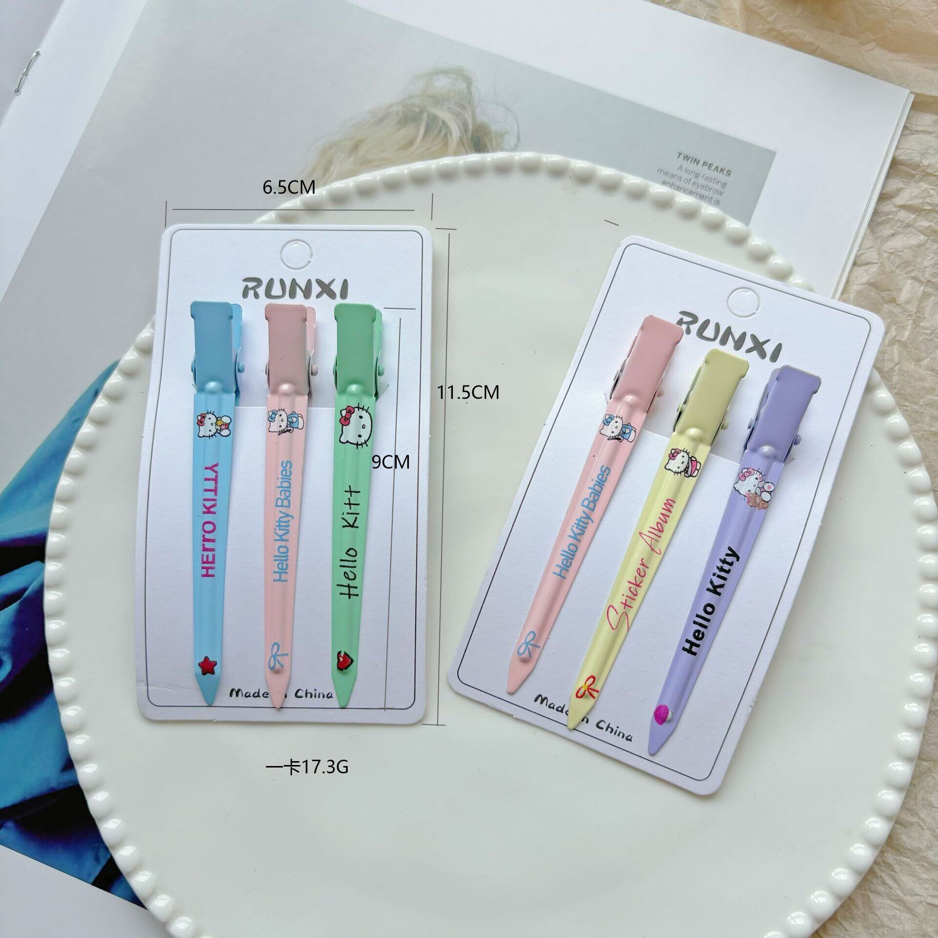 新款韩式无痕鸭嘴夹彩色可爱定位化妆刘海夹超仙发卡高颜值蓬松夹