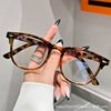 New Anti-Blue Light Non-Prescription Trendy Large Stud Eyeglass Frames Korean Style Student Finished Wholesale Trendy Glasses